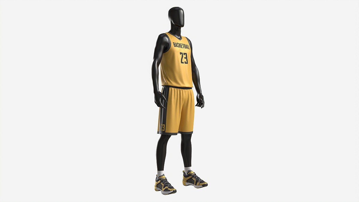 Male Mannequin in Basketball Uniform Standing