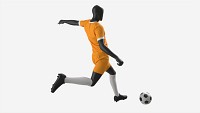 Male Mannequin in Soccer Uniform in Action 02