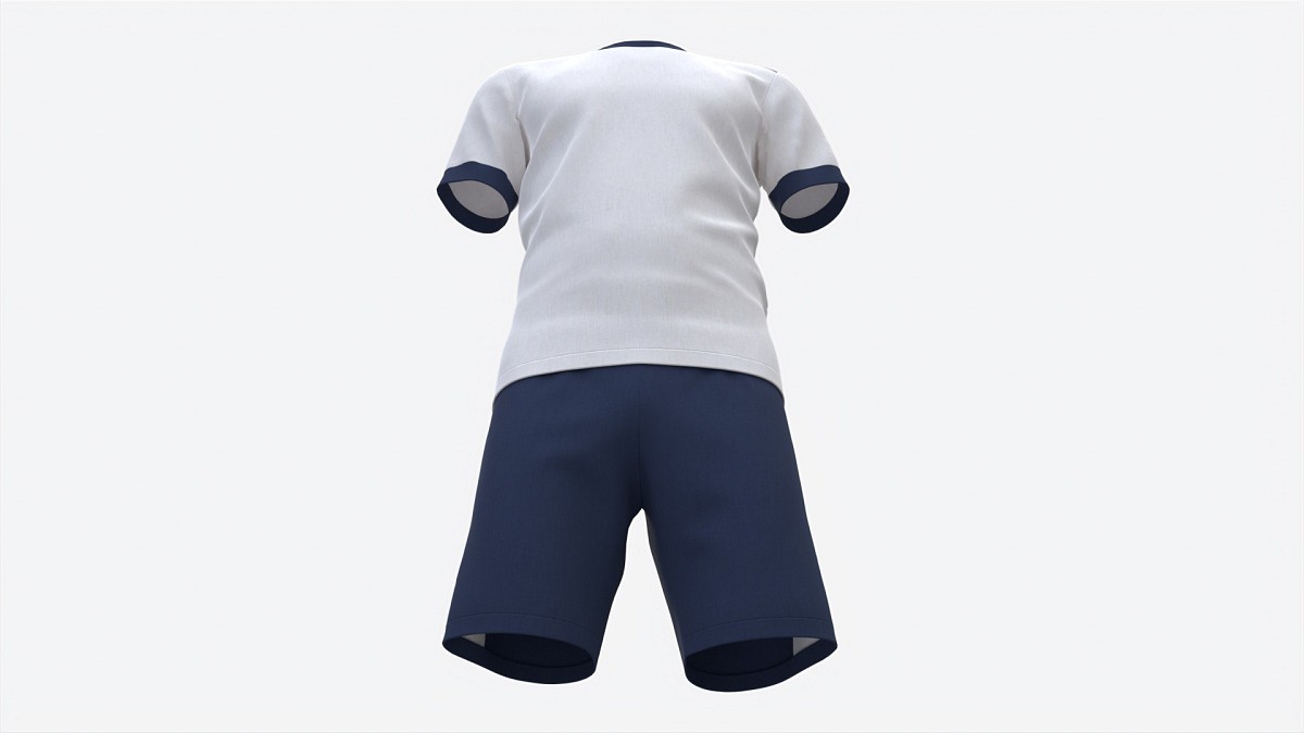 Soccer T-shirt and Shorts White