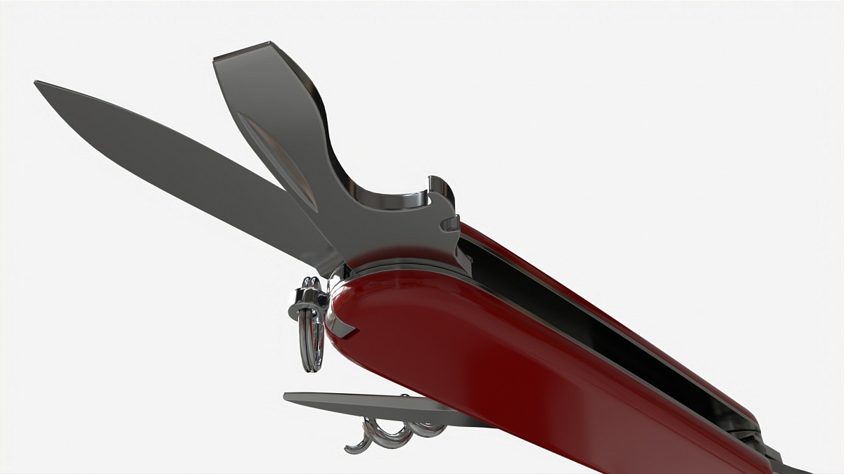Pocket Knife with Can Opener Unfolded