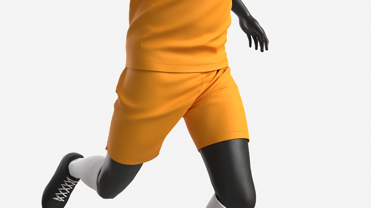Male Mannequin in Soccer Uniform in Action 01
