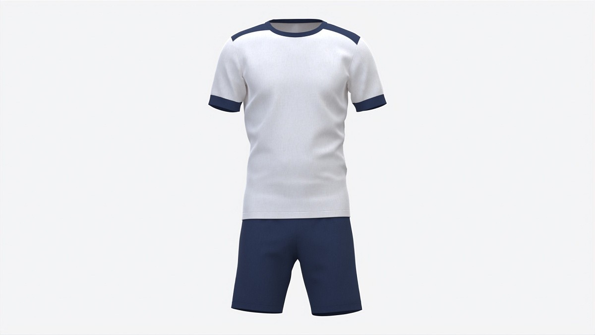 Soccer T-shirt and Shorts White