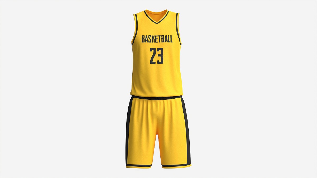 Basketball Uniform Set Yellow