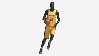 Male Mannequin in Basketball Uniform in Action 02