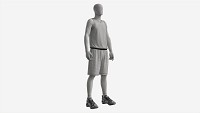 Male Mannequin in Basketball Uniform Standing
