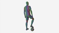 Male Mannequin in Soccer Uniform with Ball 02