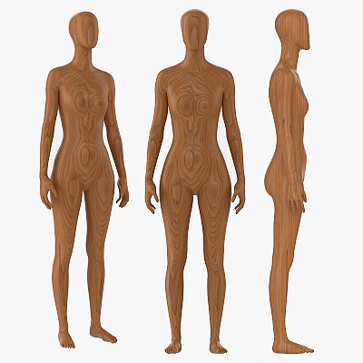 Female mannequin wooden