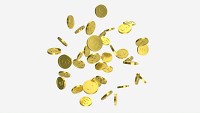 Gold coins falling 01