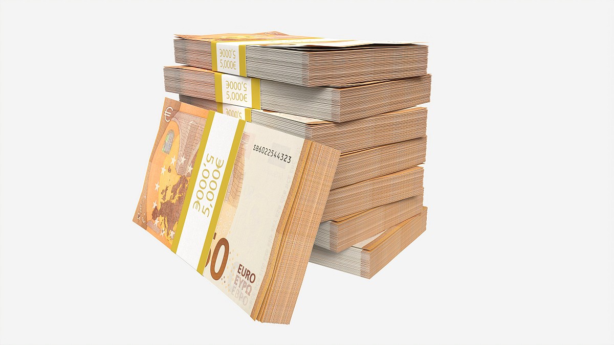 Euro banknote bundles medium set
