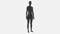 Female mannequin black plastic full length