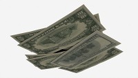 American dollars folded with clip 02