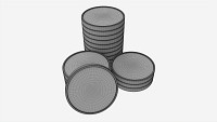 Blank coin stack