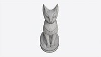 Egyptian Cat Statuette Patinated