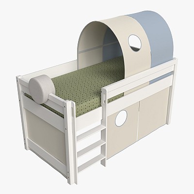 Bed with Canopy-tunnel
