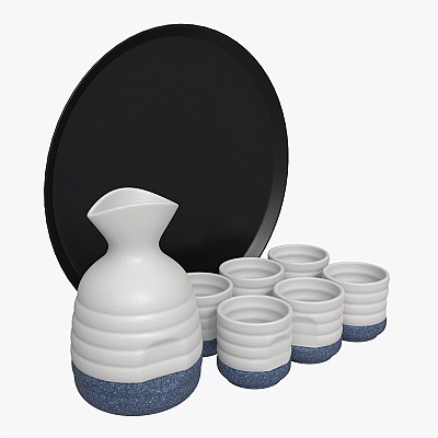 Japan Ceramic Sake Set 01
