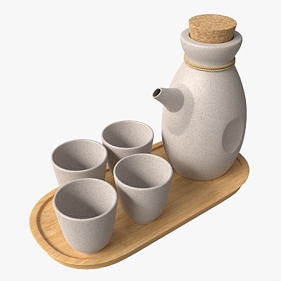 Japan Ceramic Sake Set 03