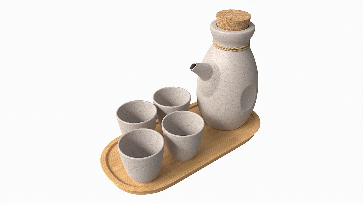 Japanese Ceramic Sake Set 03