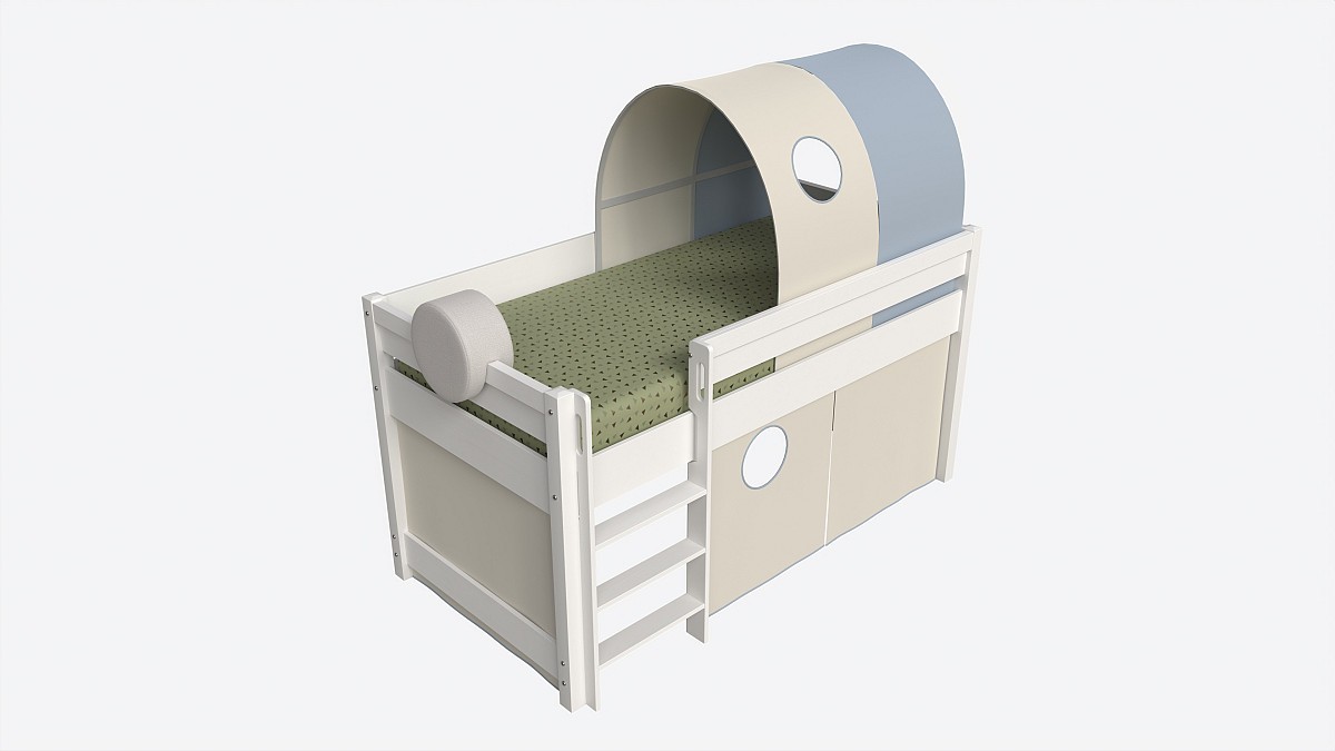 Cilek Montes Loft Bed with Canopy-tunnel