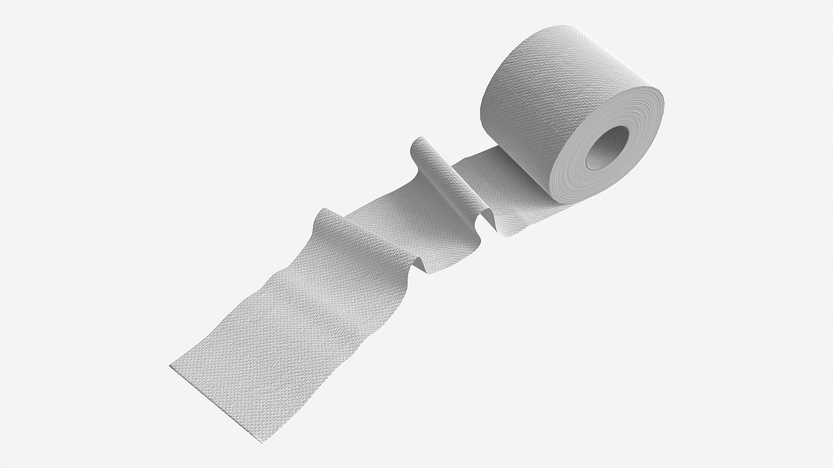 Toilet Paper Roll with Unrolled Part