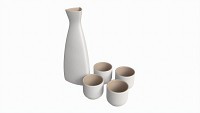 Japanese Ceramic Sake Set 02