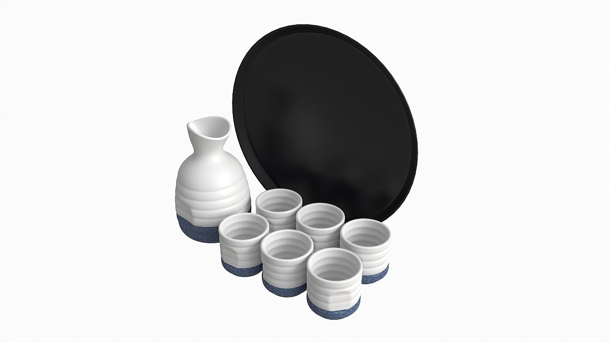 Japanese Ceramic Sake Set 01