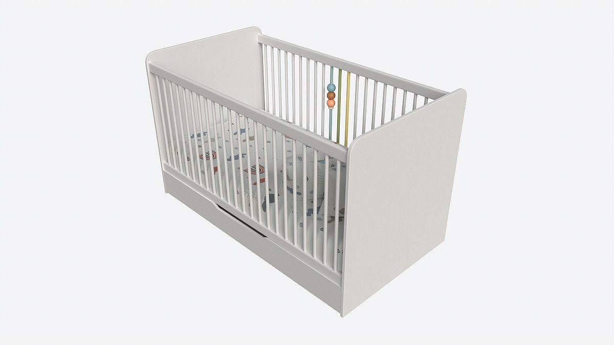 Cilek Montes White Baby Crib