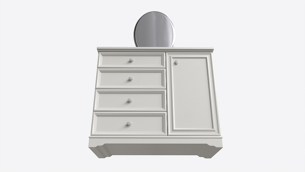 Children Dresser with Mirror and Drawers