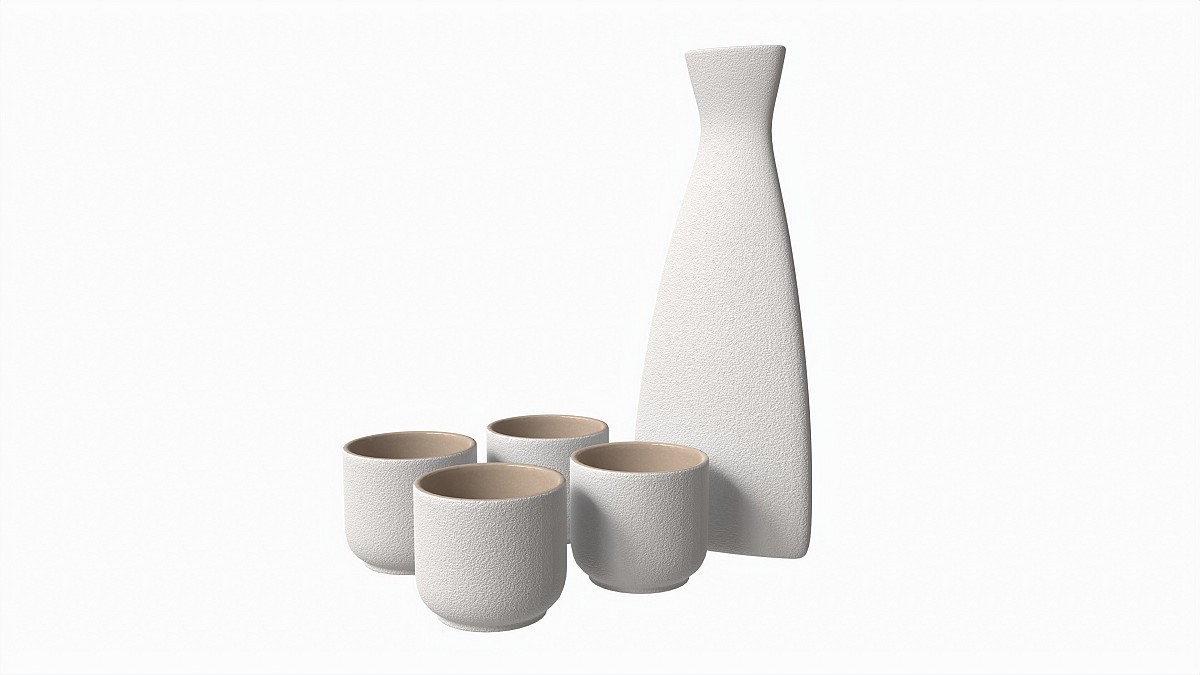 Japanese Ceramic Sake Set 02
