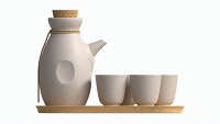 Japanese Ceramic Sake Set 03