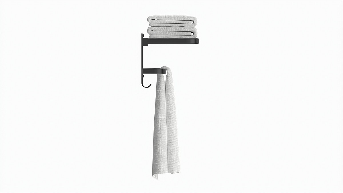 Bathroom Towel Rail Rack with Towels