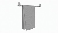 Metal Towel Rail with folded Towel 01