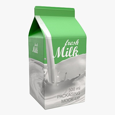 Milk Box 500 ml Mockup