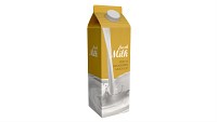 Milk Packaging Box with Cap 1000 ml Mockup