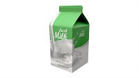 Milk Packaging Box 500 ml Mockup