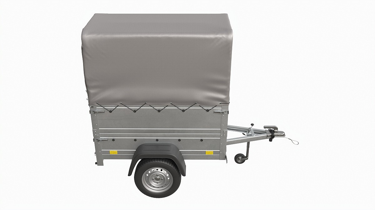 Single axle car trailer with extra walls cover jockey wheel high frame