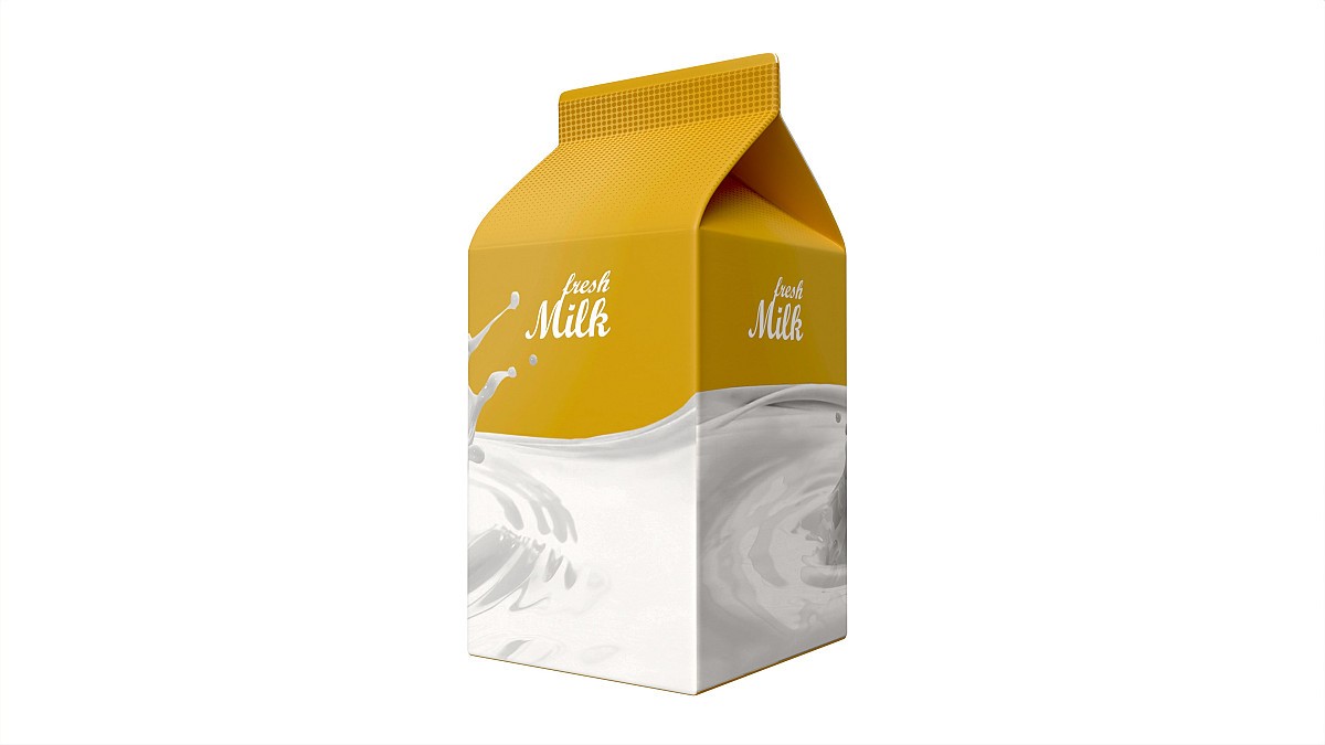 Milk Packaging Box with Cap 500 ml Mockup 02