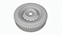 Car trailer wheel with tire