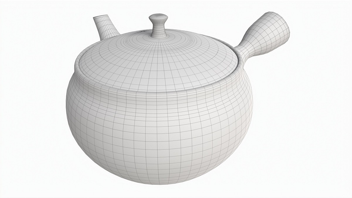 Japanese Kyusu Ceramic Teapot 01