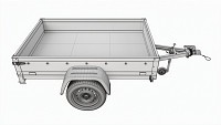 Single axle car trailer with jockey wheel