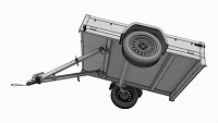 Single axle car trailer