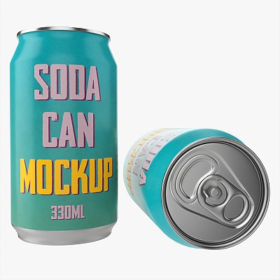 Beverage can 330ml Mockup