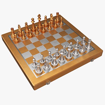 Chessboard metallic bronz