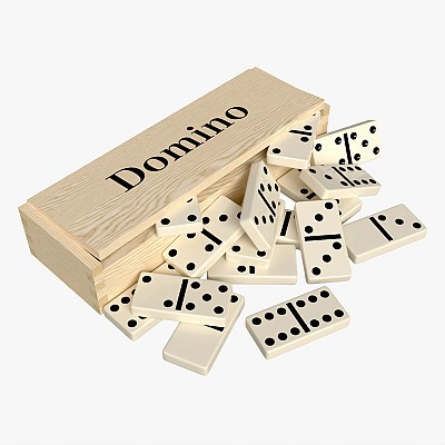 Dominoes in Wooden Box