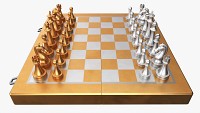 Chessboard metallic bronze
