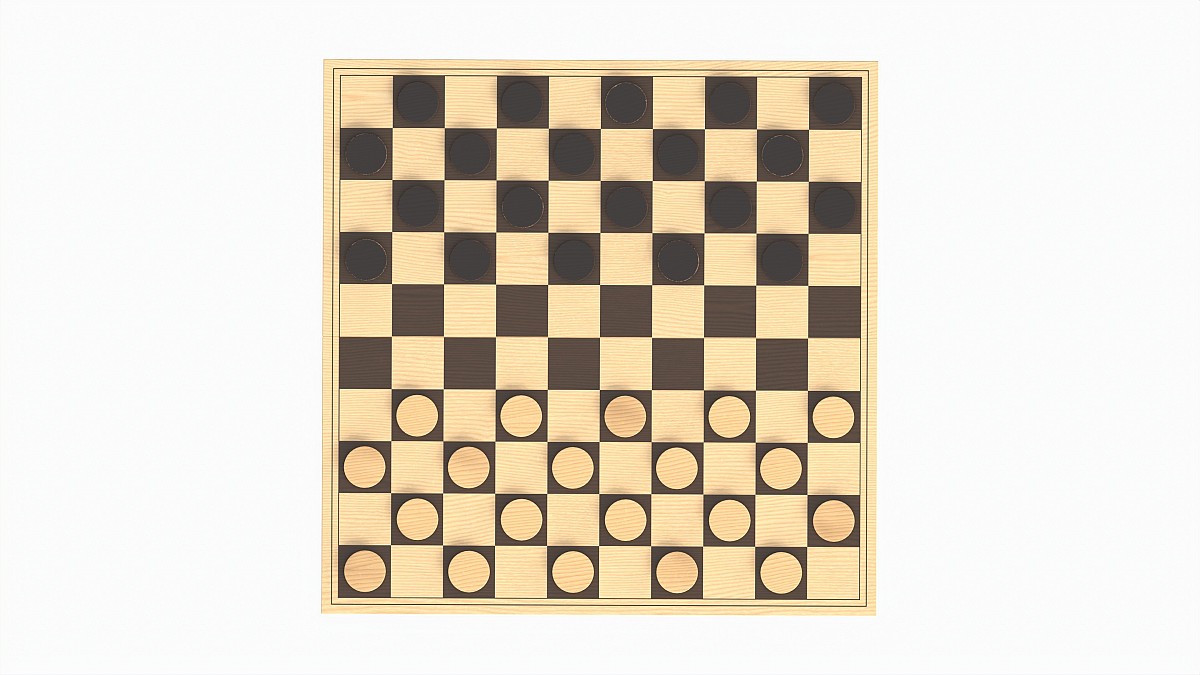 Checkers Draughts Board Table Strategy Game