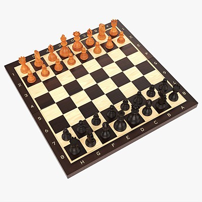 Chess board game pieces