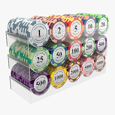 Poker Chips Clear Box