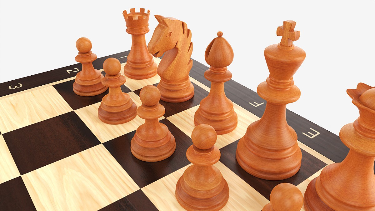 Chess board game pieces