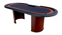 Poker Table Rectangular with Curved Corners