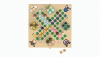 Ludo Animals Wooden Board Table Game